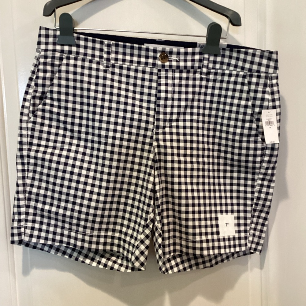 Old Navy Black and White Checkered Women Shorts
